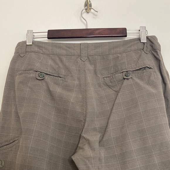 Lululemon Pants Mens 33 x 28 Brown Gray Plaid Stretch Chino Straight Wide Leg - Picture 4 of 15